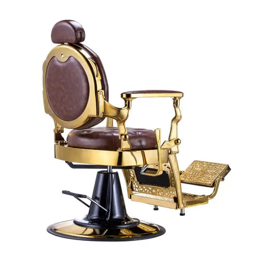 Karma Gold Coast Barber Chair - Brown/Gold