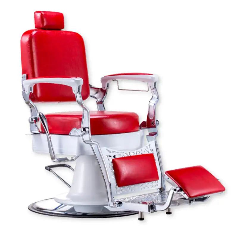 Karma Noosa Barber Chair - Red/White/Chrome